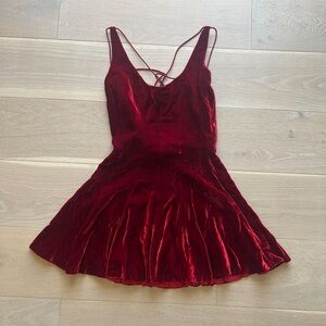 Giorgio Armani Rich Red Velvet Dress